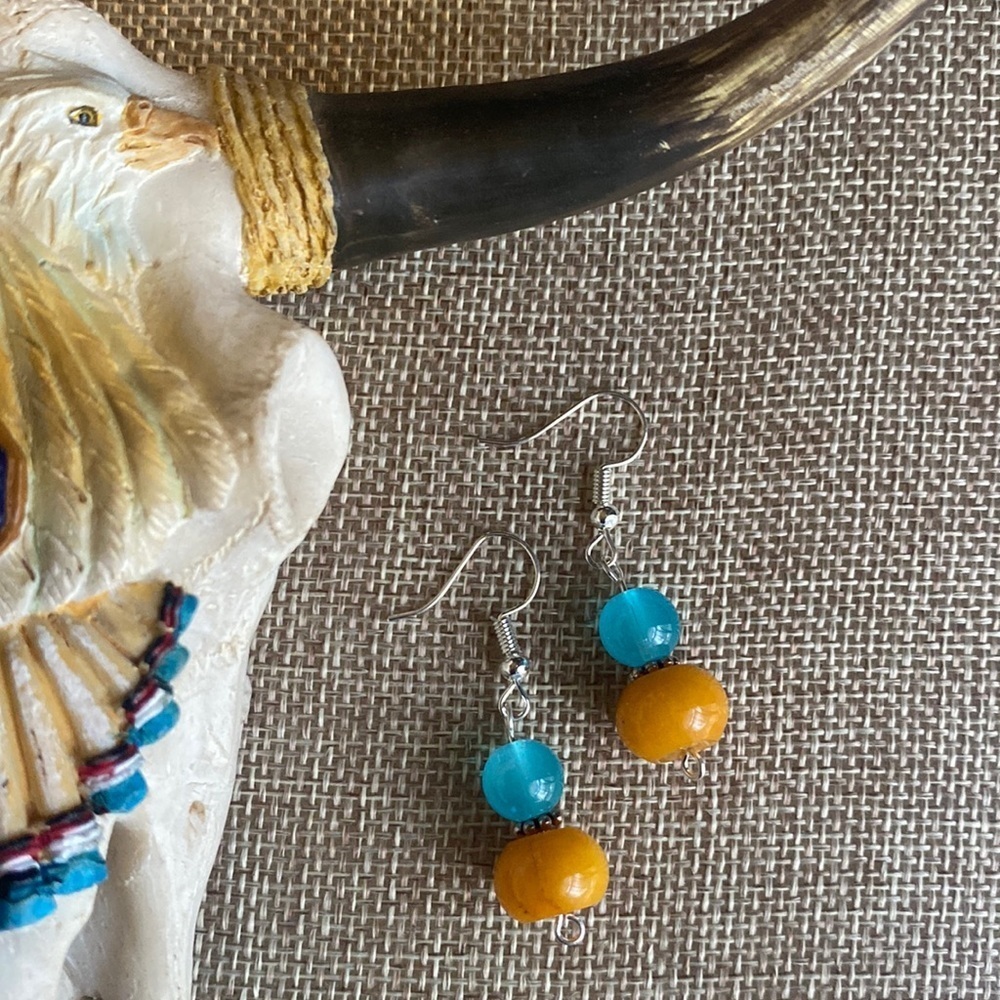 Southwestern Beaded Earrings - Handmade by Me